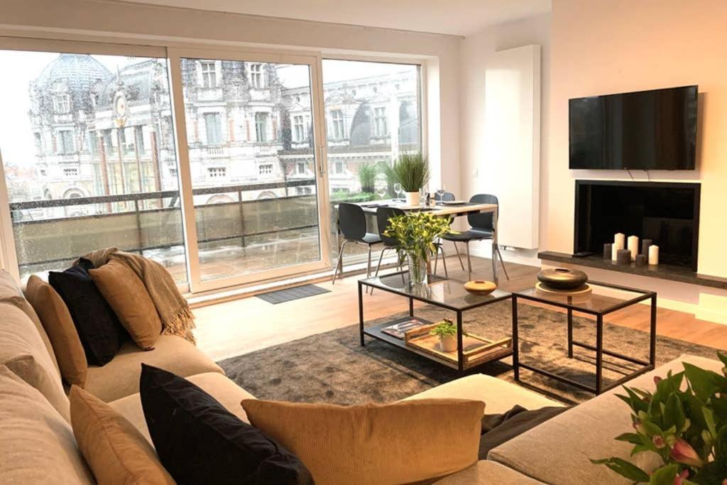 City Penthouse, Rooftop Terrace, Free Netflix, Wifi And Airco Antwerpen Bagian luar foto